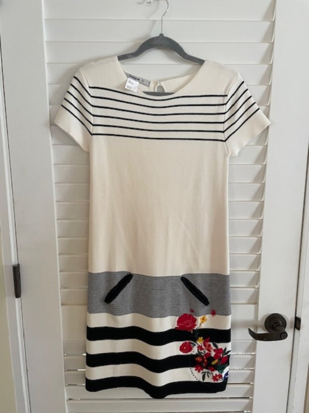 Desigual Knit Ivory White Dress